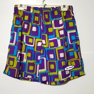 Vintage Joe Boxer 90's Swimming Trunks Crazy Color Crazy Design Medium